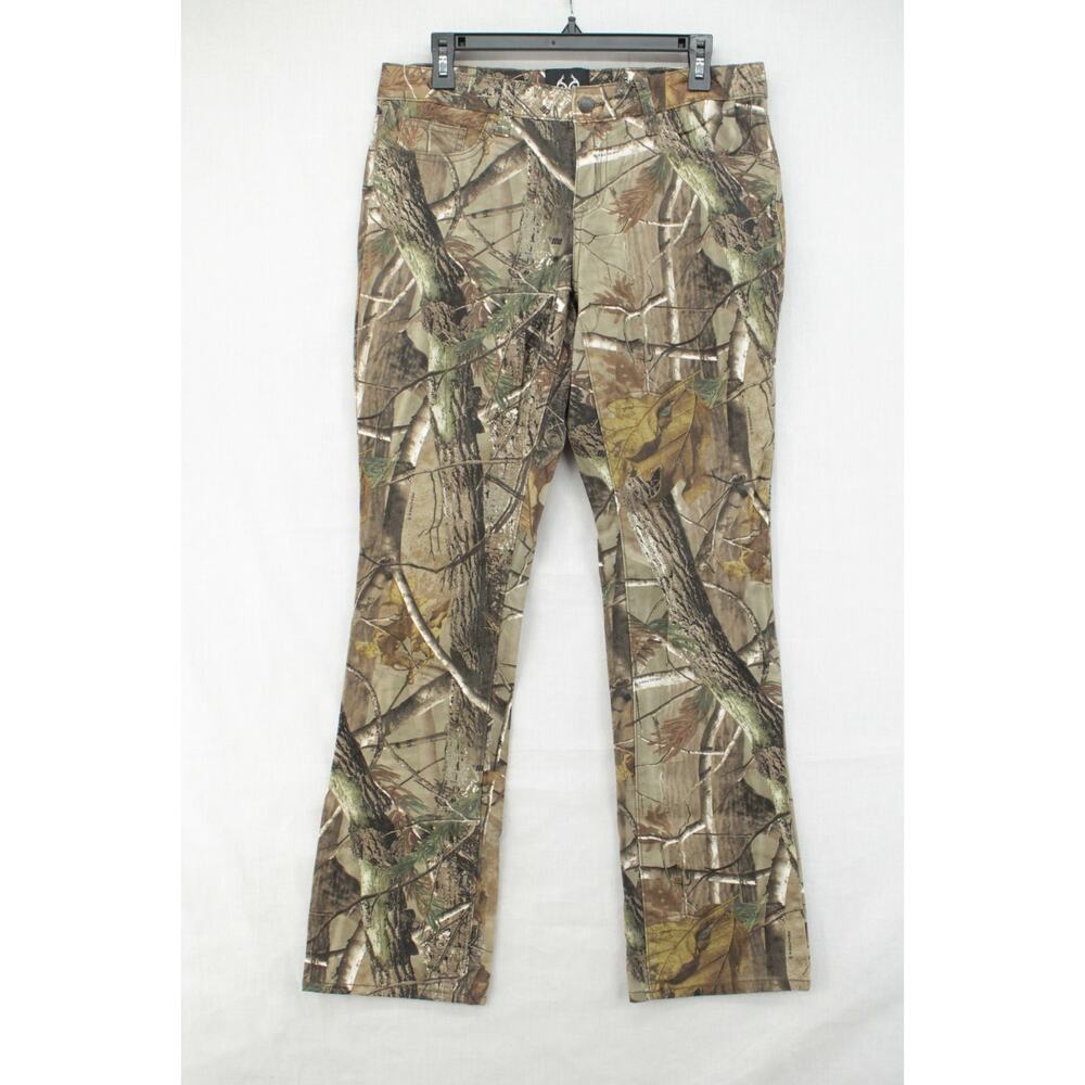 Realtree Womens Pants sz 6 Camouflage Hunting Stretch Mid Straight Light Weight